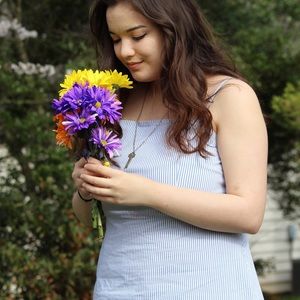 UO Kimchi Blue pinstripe sun dress